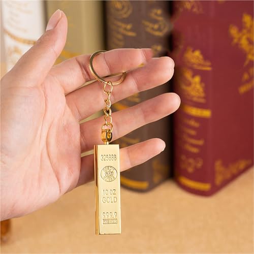 Encendedor permanente de pedernal con llavero, dorado miniatura 3