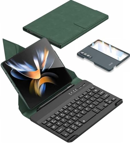 galaxy Z Fold6 キーボード ケース セット Bluetoothキーボード galaxy Z Fold6 ケース 純正 スタンド機能 グリーン