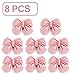 8pcs Large Slime Charms Bow Flatback Resin Charms Cute Bow Embellishments for Phone Cases, Photo Frames, Jewelry Boxes, Stationery Boxes, Scrapbooking DIY Crafts (Pink)