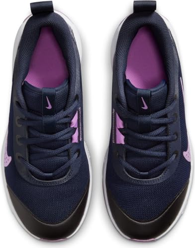 Nike Omni Multi-Court Big Kids' Indoor Court Shoes (DM9027-401, Obsidian/White/Rush Fuchsia) Size 53