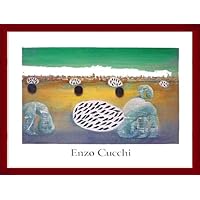 Amazon.co.jp: ポスター エンツォ クッキ Untitled 額装品 ウッド