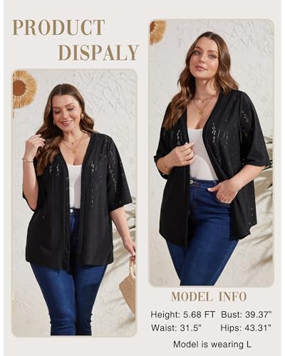 50% Off Plus Size Jacquard Cardigan for Women - Now $9.99
