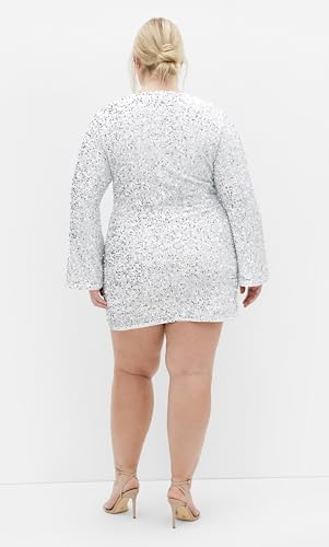 city chic silver dress City Chic Plus Size Braylin Sequin Dress