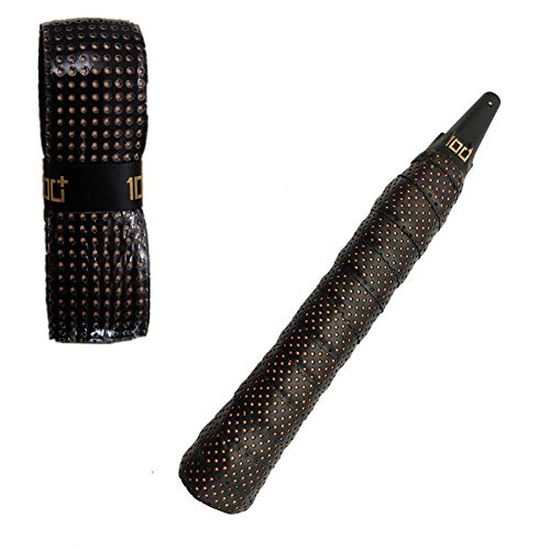 Badminton Racket Grip More Breathable, Sweat-Absorbing and Shock-Absorbing Badminton Overgrip for Tennis, Squash, Baseball, Table Tennis,Bike and More (BlackOrange)