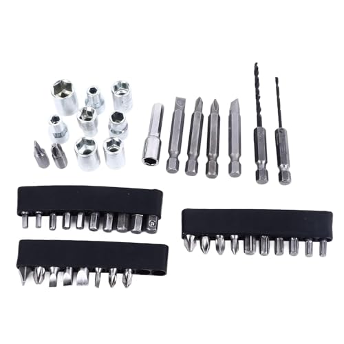 Image of 47 in 1 Cordless Electric Screwdriver Kit - Rechargeable Power Drill with 4.2V Lithium Battery, LED Light, and Multiple Bits for Home, Car, and DIY Repairs. (Pack of 1)