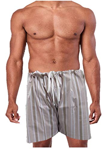 Image of Men's Lattha Traditional Pure Cotton Underwear aka Patta wala Janghiya, Dhari wala / Striped Undergarment, Khadi Latthe Ka Jangia, Nicker,Chaddi; Nade wala kachha with wide Miyani /Asan & Back Pocket & Drawstring /Nada