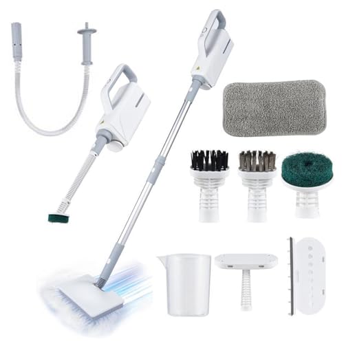 Trapeador a Vapor, Limpiador a Vapor de Mano 2 en 1, Vapor Potente de 1500 W, Tanque de Agua de 370 Ml, Ideal para una Limpieza Profunda, Apto para Todo Tipo de Pisos, Elimina Las Manchas de Forma