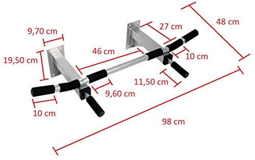 Barra De Porta Multifuncional Para Diversos Exercícios Fixa na Parede - Wct Fitness 7008