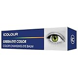 iCOLOUR Color Changing Eye Balm - Change Your Eye Color Naturally - 1 Month Supply - 4.3 g (Green)