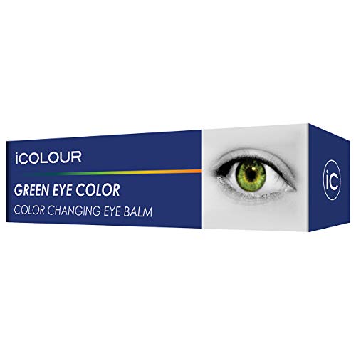iCOLOUR Color Changing Eye Balm - Change Your Eye Color Naturally - 1 Month Supply - 4.3 g (Green)