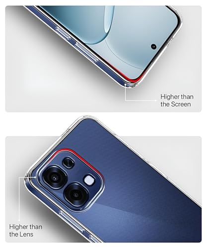 Image of Lifetime Anti-Yellow Clear Back Cover Case Compatible with Oppo F31 5G (Sleek Crystal Hard Back | Shockproof Protection with Camera Protection)