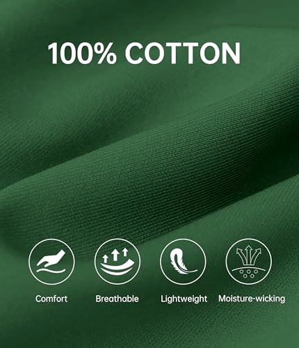 CF Mens 100% Cotton Pajamas Set Summer Shorts Button Down Pjs Soft Short Sleeve Lounge Set with Pockets & Front Fly4