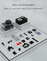 Apexcam X80Pro Action Cam 4K60FPS 64MP mit Doppelbildschirme EIS Stabilisierung WiFi Sportkamera Unterwasserkamera 40m Wasserdicht 8X Zoom Fernbedienung 2x1350mAh Akkus mit Zubehör-Set – Ansicht 7