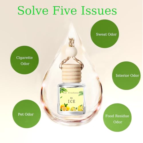 Image of Hanging Car Air Freshener Diffuser, Long Lasting Essential Oil Diffuser, Premium Hanging Scent Air Freshener for Car Interior, Odor Eliminator to Refresh Driving Space and Create Aromatic Car Oasis