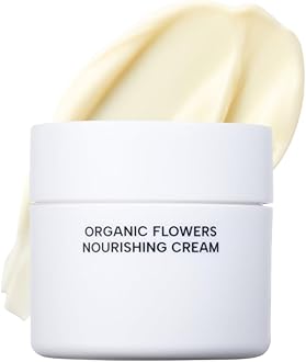 Whamisa Organic Flowers Nourishing Cream - 95.2% Organic, Anhydrous Formula, Fermented Postbiotics for Deep Hydration, Soothing & Nourishing Moisturiser (50ml)