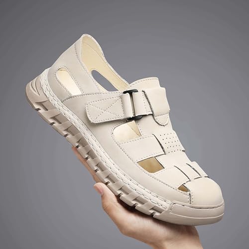 Men's Sports Sandals Breathable Hollow Out Closed Toe Summer Outdoor Hiking Beach Fisherman Climbing Off-Road Work Shoes4