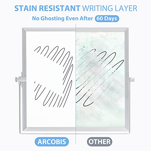 Small Whiteboard With Stand 10" X 10", Arcobis Magnetic Double-Sided Dry Erase White Board Easel For Desk Students Kids Home Office #TOP2