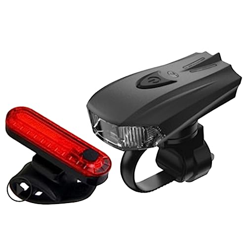 Balacoo Cycling Light Set Front Rear Bike Safety Lamp Rechargeable Waterproof Night Riding for Cyclists