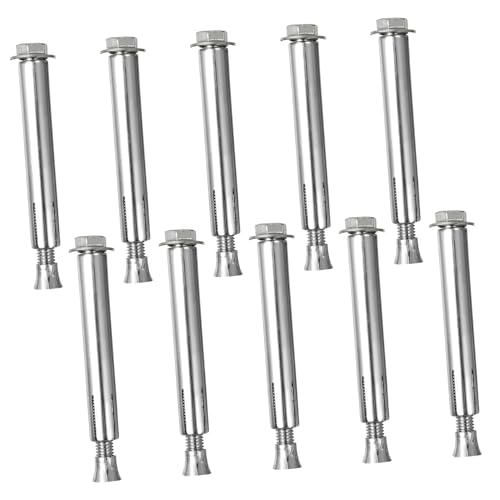 KICHOUSE Expansion Screws for Speed Bumps 10 Pack Driveway Bolt Expansion Fasteners Anti-deformative