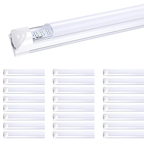 8FT LED Shop Light Fixture, 72W 6000K Cool White, T8