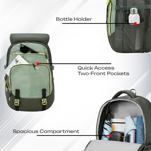 Image of Safari 43L Expandable Laptop Bag with Armor Base, Raincover, 3 Compartments, Compression Straps, Large Size Travel Bag, Ideal For 3-4 Days Staycations, Hiking, Office Bag