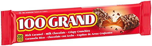 image for 100 Grand Milk Chocolate Halloween Candy Bars, Full Size Bulk Individu