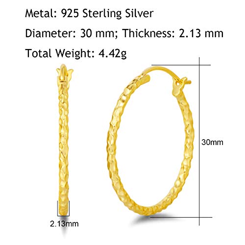 Orecchini a Cerchio Twisted in Argento Sterling