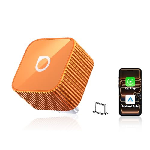 OTTOCAST 2026 New Mini Slim [USB C], 2-in-1 Wireless CarPlay Adapter & Android Auto Adapter, Plug &...