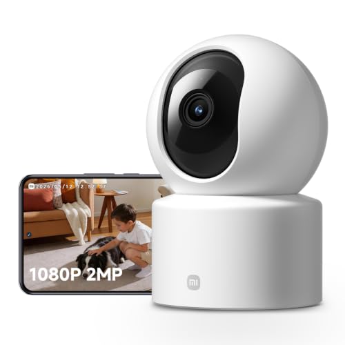 Xiaomi C201 Indoor Camera 1080P HD Pet Camera 360Panorama Person and Pet Detection & Tracking Two-Way Audio True Colours in Low Light Physical lens Shielding WiFi 6 Works with Alexa & Google