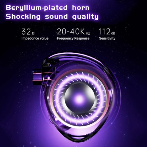 Image of ND Planet in-Ear Monitor, 12mm Dynamic Driver Beryllium-Plated Wired IEM with Type-C, Harman Curve Tuning, 0.78mm 2Pin Gold-Plated Connector, Earphone with Mic, Detachable 4-Core OFC Cable