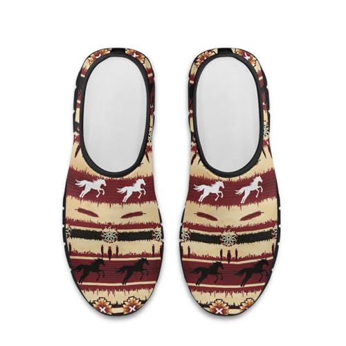 Ethnic Tribe Slip On Shoes for Men,Women Comfortable Leisure Slippers Elastic Black Outsole Walking Sneaker2