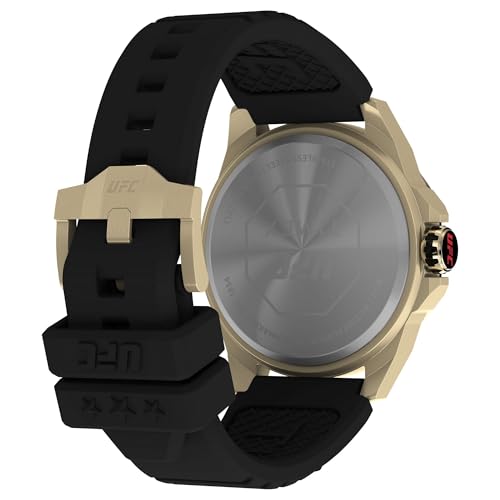Image of TIMEX UFC Prospect Analog Watch for man with Black Octagonal Dial & Black Silicone Strap Band Water Resistant Men's Wrist Watches - TW2W73600UJ