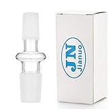 Jianuo Scientic Glass Tube Adapter, 18MM Male To 14MM Male Essential Adapter Streamlined 180 Clear