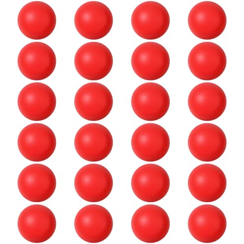 Soulchen 40mm Glow in The Dark Table Tennis Balls Bulk Carnival Game Night Neon Birthday Party Favor Classroom Rewards Goodie Bag Filler Pet Playmate(12 Pcs Red Solid)