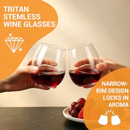 Verre à eau incassable HAHASHOW en plastique Tritan 535ml
