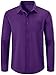 Cromoncent Men's Stylish Business Dress Shirt and Tie Combo,Long Sleeve,Stretchable,Trendy Designs,Breathable,Dark PurpleA,XXL