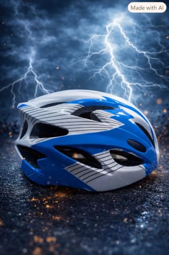 Image of Thunder Skates All Purpose Helmets for Women Men Cycling Accessories Outdoor Sports Bicycle, Skate Helmet White Blue