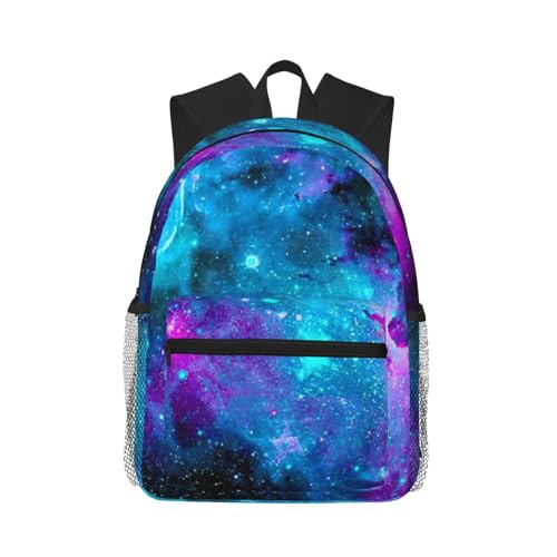 Sac à dos voyage avec motif ciel étoilé violet pour ordinateur portable