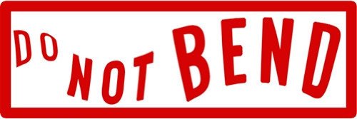 DigiOrange300 1 x 3 Do Not Bend Mailing Shipping Labels Stickers