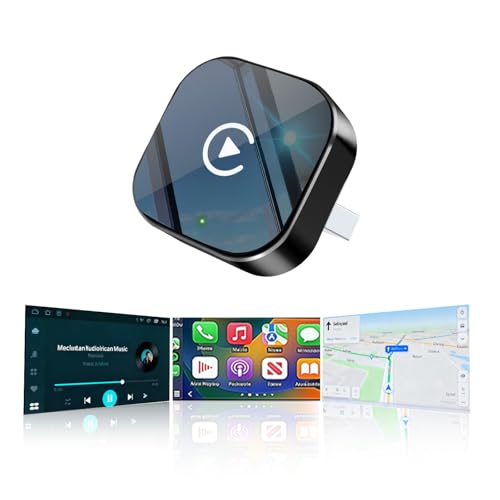 Wireless CarPlay Adapter2026 Upgraded – Suitable for Apple iPhone & Android, with Compact Size,...