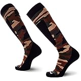 Midweight Camo Snowboard Socks – Merino Wool Winter Cold Weather OTC Ski Sock – Great for Snowboarding, Skiing, Snow Shoeing, Outdoors (S, Army Green)