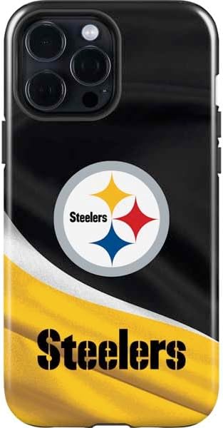 Skinit Impact Phone Case Compatible with iPhone 15 Pro Max - Officially Licensed NFL Pittsburgh Steelers Large Logo Design