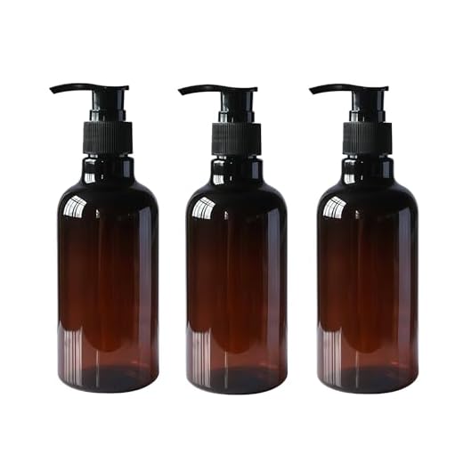 Toureal 30ml Kunststoff Airless Pumpspender Leer, Pumpflasche, Reise Spenderflasche, Plastikflaschen für Kosmetik, Creme 5 3 x 250 ml braune Bernstein-PET-Flaschen mit schwarzer Pumpe, leere Kosmetik-Behälter für Shampoo, Haarspülung, Duschgel, Handwäsche, Lotionen, Spender