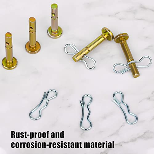 SAVITA 5 Stück 1,3x0,6x4,1cm Scherstifte und 5 Stück Splinte Kompatibel Ersatzteile Scherbolzen für Cub Cadet 738-04124A 714-04040 Schneefräse MTD Craftsman Cub Cadet