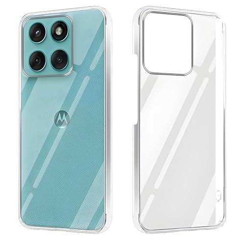 Image of Lifetime Anti-Yellow Clear Back Cover Case for Motorola Edge 60 Fusion 5G / Moto Edge 60 5G (Sleek Crystal Hard Back | Shockproof Protection with Camera Protection)