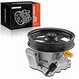 A-Premium Power Steering Pump, with Pulley, Compatible with Jaguar X-Type 2002 2003 2004 2005 2006 2007 2008, 2.5L 3.0L, Replace # 1X433A696AB