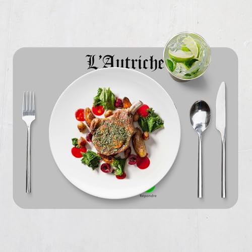 Napperons gris en liège Vienne | Set de table grand format pour dîner