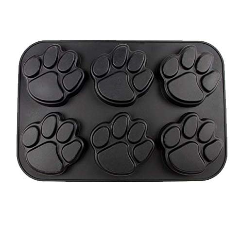 MasterPieces NCAA Pawprint Muffin/Cupcake Pan, Paw Print, Black