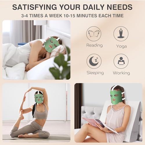 Image of 660nm & 850nm Red Light for Face, Soft LED Red Light Mask Face for Home Use