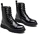 Jousen Mens Boots Casual Fashion Motorcycle Waterproof Combat Boots For Men(AMY8415 black 10)